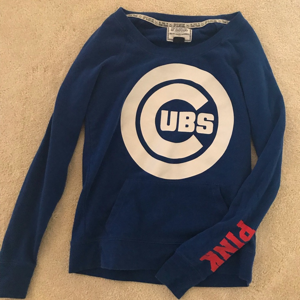 Pink Victoria Secret Chicago Cubs Sweatshirt